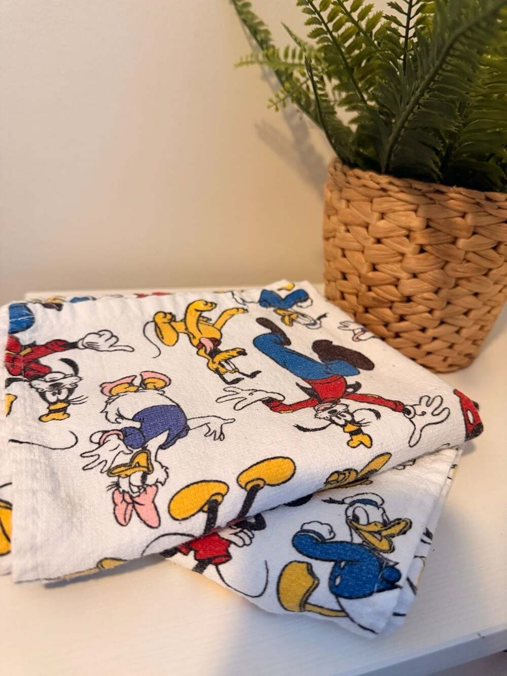 Set of 2! Disney Mickey Mouse and Friends All-Over Print Kitchen Dish Towel